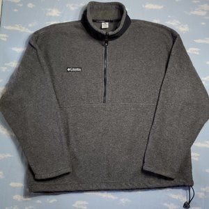 Vintage 90s Columbia Fleece Jacket 1/2 Zip Gray
